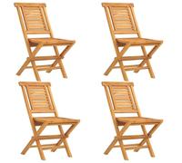vidaXL Chaises de jardin 4 pcs. Pliable 47x63x90 cm bois massif teck