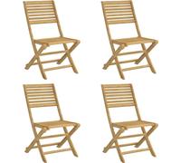vidaXL Chaises de jardin 4 pcs. Pliable 48,5x61,5x87 cm Bois massif Acacia