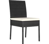 vidaXL Chaises de jardin 4 pcs. Poly rotin noir