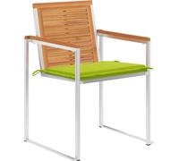 vidaXL Chaises de jardin 6 pcs. avec coussins bois massif acacia