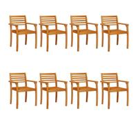 vidaXL Chaises de jardin 8 pcs. 59x55x85 cm bois massif acacia