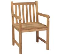 vidaXL Chaises de jardin 8 pcs. avec coussins beiges teck massif