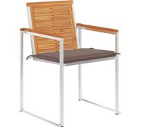 vidaXL Chaises de jardin 8 pcs. avec coussins bois massif acacia