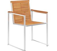 vidaXL Chaises de jardin 8 pcs. avec coussins bois massif acacia