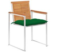 vidaXL Chaises de jardin 8 pcs. avec coussins bois massif acacia