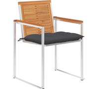 vidaXL Chaises de jardin 8 pcs. avec coussins bois massif acacia