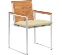 vidaXL Chaises de jardin 8 pcs. avec coussins bois massif acacia