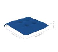 vidaXL Chaises de jardin – Lot de 8 en teck massif avec coussins