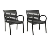 vidaXL Chaises de jardin acier noir