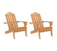 vidaXL Chaises de jardin Adirondack 2 pcs. Bois massif acacia
