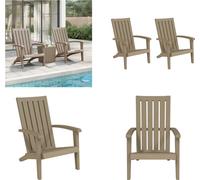 vidaXL Chaises de jardin Adirondack 2 pcs. Polypropylène brun clair - Chaise de jardin Adirondack - Chaises de jardin Adirondack - Chaises de jardin Adirondack - Chaise de jardin Adirondack - Chaise d