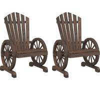 vidaXL Chaises de jardin Adirondack 2 pcs. Sapin massif