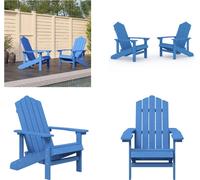 vidaXL Chaises de jardin Adirondack 2 pièces HDPE aigue-marine - Chaise de jardin - Chaises de jardin - Chaise d'extérieur - Fauteuil de jardin