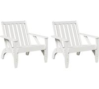 vidaXL Chaises de jardin Adirondack 2pcs. blanc 75x77x77cm pin massif