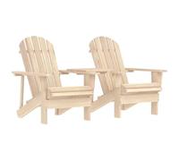 vidaXL Chaises de jardin Adirondack avec table Bois de sapin solide