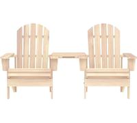 vidaXL Chaises de jardin Adirondack avec table en bois massif de sapin
