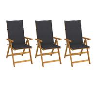 vidaXL Chaises de jardin anthracite