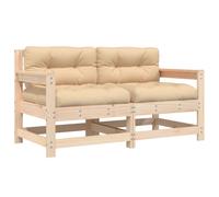 vidaXL Chaises de jardin avec coussins 2 pcs. Pin massif