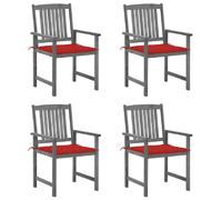 vidaXL Chaises de jardin avec coussins