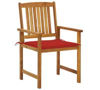 vidaXL Chaises de jardin avec coussins 4 pcs. Bois massif acacia