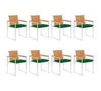 vidaXL Chaises de jardin avec coussins - Acacia