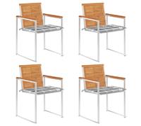 vidaXL Chaises de jardin avec coussins - Bois d'acacia