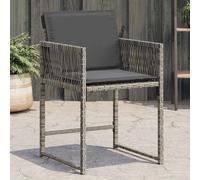 vidaXL Chaises de jardin avec coussins lot de 4 - Gris