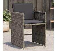 vidaXL Chaises de jardin avec coussins lot de 4 - Gris