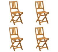 vidaXL Chaises de bistrot d'extérieur avec coussins, lot de 4, couleur naturelle, 40 x 42 x 85 cm