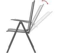 vidaXL Chaises de jardin empilables 2 pcs. acier gris