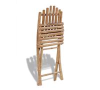 vidaXL Chaises de jardin pliantes en bambou 4 pcs