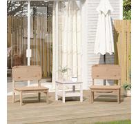 vidaXL Chaises de jardin en bois massif de pin
