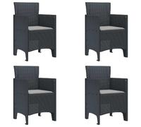 vidaXL Chaises de Jardin Ensemble de 4