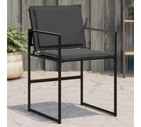 vidaXL Chaises de jardin et coussins lot de 4