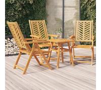 vidaXL Chaises de jardin inclinables lot de 3