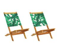 vidaXL Chaises de jardin, lot de 2