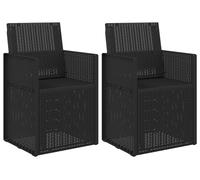 vidaXL Chaises de jardin, lot de 2, anthracite, 53 x 47 x 88,5 cm, PP
