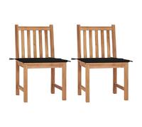 vidaXL Chaises de jardin lot de 2 avec coussins