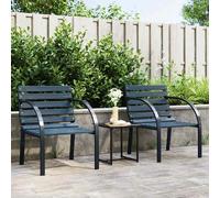 vidaXL Chaises de jardin - Lot de 2 - Gris