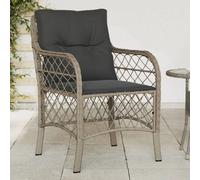 vidaXL Chaises de jardin - Lot de 2 Gris clair