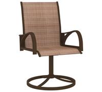 vidaXL Chaises de jardin pivotantes 2 pcs. Textilène et acier brun