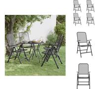 vidaXL Chaises de jardin pliantes 4 pcs Grillage étiré Anthracite - Chaises de jardin