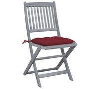vidaXL Chaises de jardin pliantes 4 pièces avec coussins en bois massif d'acacia