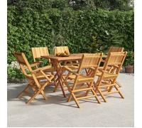 vidaXL – Chaises de jardin pliantes – 6 pcs – Bois massif teck – 55x61x90 cm
