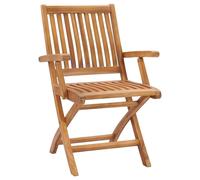 vidaXL Chaises de jardin pliantes 6 pièces Bois de teck massif
