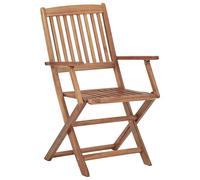 vidaXL Chaises de jardin pliantes 6 pcs. Bois massif acacia