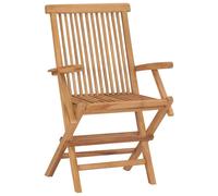 vidaXL Chaises de jardin pliantes Bois massif teck Lot de 6