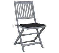 vidaXL Chaises de jardin pliantes 6 pièces avec coussin en bois massif d'acacia