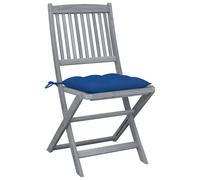 vidaXL Chaises de jardin pliantes 6 pièces avec coussins en bois massif d'acacia