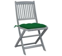 vidaXL Chaises de jardin pliantes 6 pièces avec coussins en bois massif d'acacia